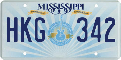 MS license plate HKG342