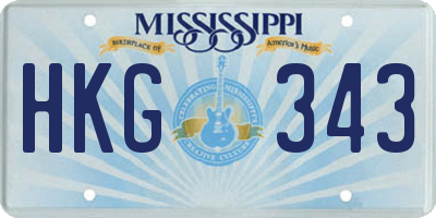 MS license plate HKG343
