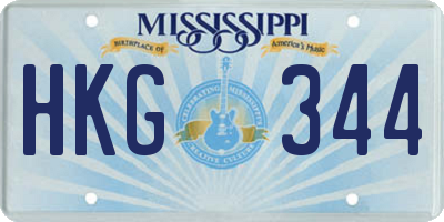 MS license plate HKG344