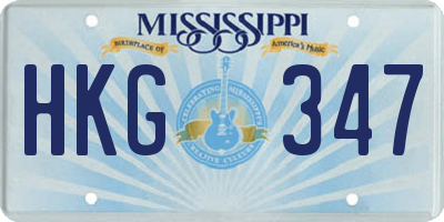 MS license plate HKG347