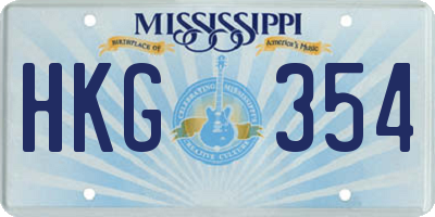 MS license plate HKG354