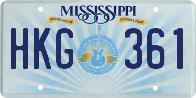MS license plate HKG361