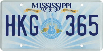 MS license plate HKG365