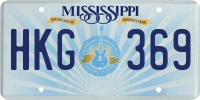 MS license plate HKG369