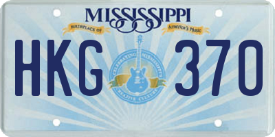 MS license plate HKG370