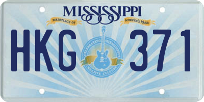MS license plate HKG371