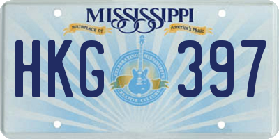 MS license plate HKG397