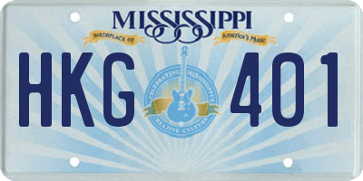 MS license plate HKG401