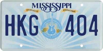 MS license plate HKG404