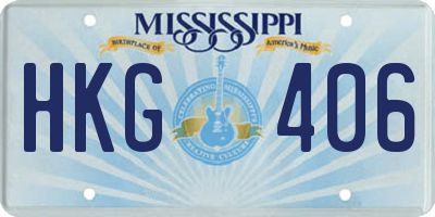 MS license plate HKG406