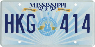 MS license plate HKG414