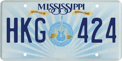 MS license plate HKG424