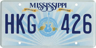 MS license plate HKG426
