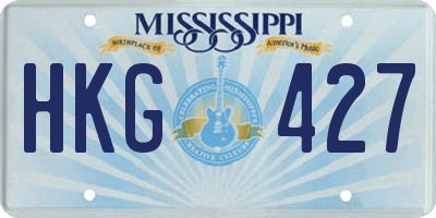 MS license plate HKG427