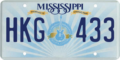 MS license plate HKG433