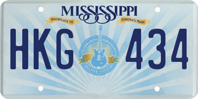 MS license plate HKG434