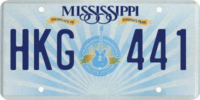 MS license plate HKG441