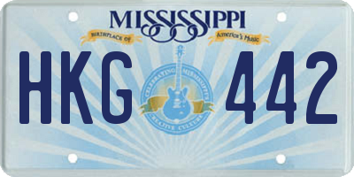 MS license plate HKG442