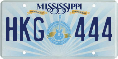 MS license plate HKG444