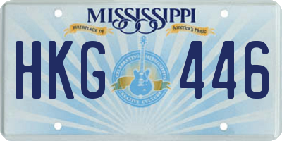 MS license plate HKG446