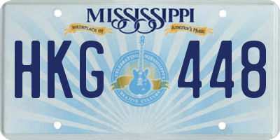 MS license plate HKG448