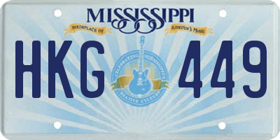 MS license plate HKG449