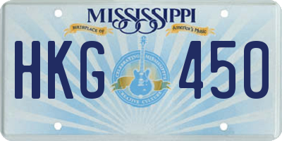 MS license plate HKG450