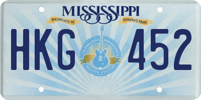 MS license plate HKG452