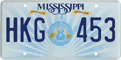 MS license plate HKG453