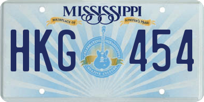 MS license plate HKG454