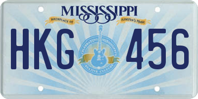 MS license plate HKG456