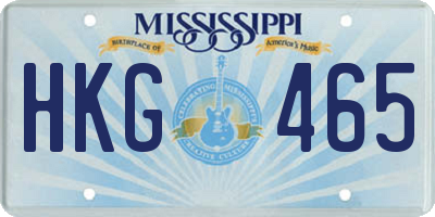 MS license plate HKG465