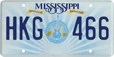 MS license plate HKG466