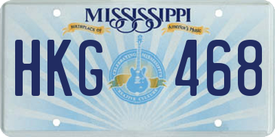 MS license plate HKG468