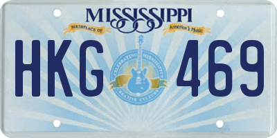 MS license plate HKG469
