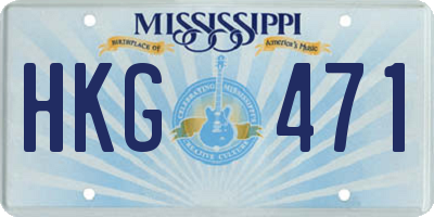 MS license plate HKG471