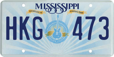 MS license plate HKG473
