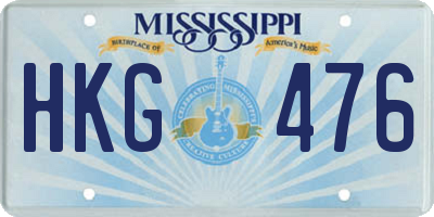 MS license plate HKG476