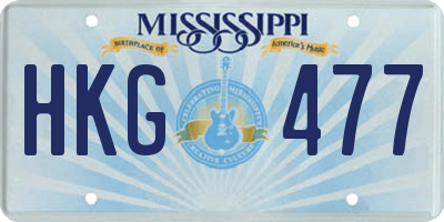 MS license plate HKG477