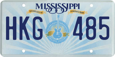 MS license plate HKG485