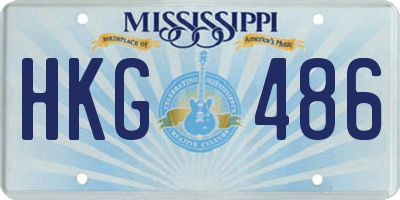 MS license plate HKG486