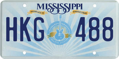 MS license plate HKG488