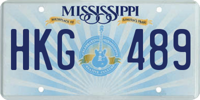 MS license plate HKG489