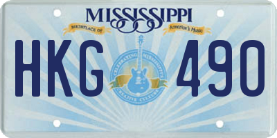 MS license plate HKG490