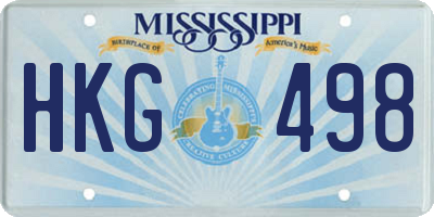MS license plate HKG498