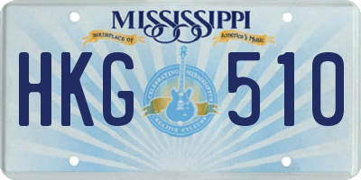 MS license plate HKG510