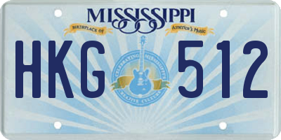 MS license plate HKG512