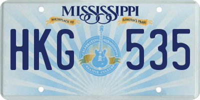 MS license plate HKG535