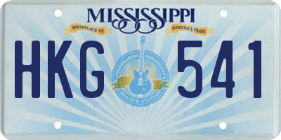 MS license plate HKG541