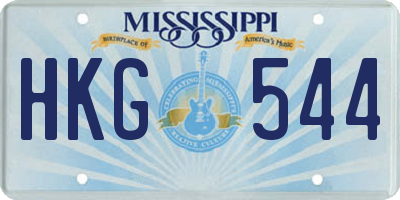MS license plate HKG544